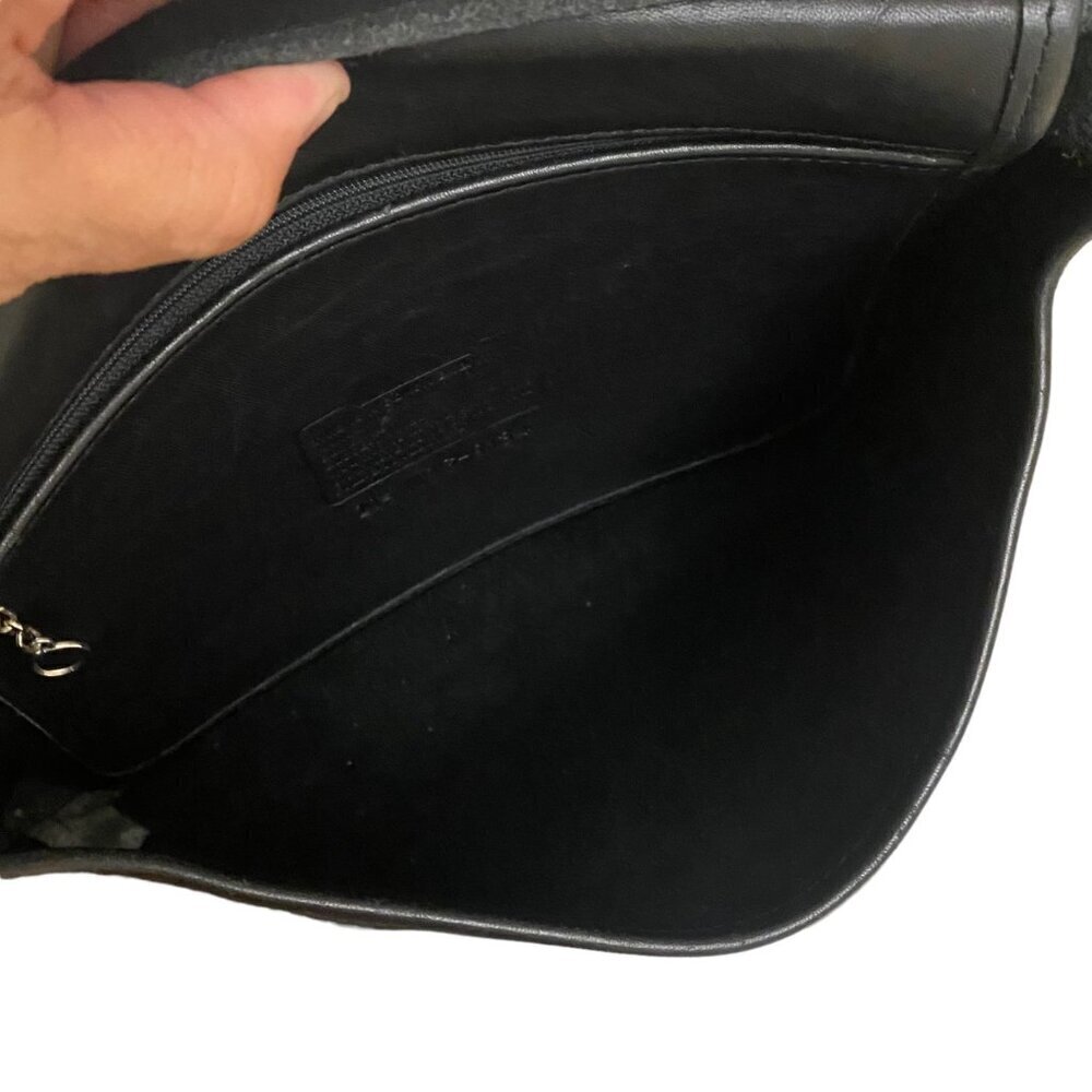 Vintage Coach 9134 Slim Hippie Flap Leather Crossbody Shoulder Bag in Black - Picture 9 of 10